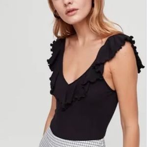 Aritzia Wilfred Bodysuit size Medium black
